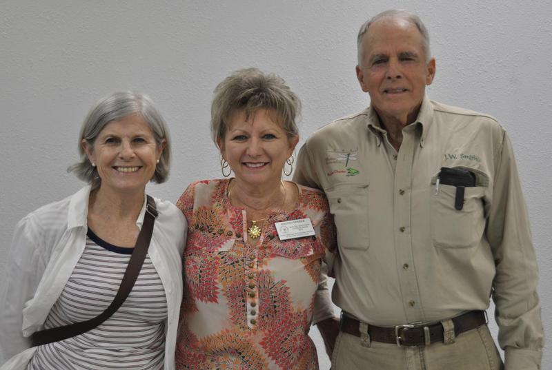 Dr. , Dr. J.W. Smith with Rhonda Lesher after his presentation on butterflies.